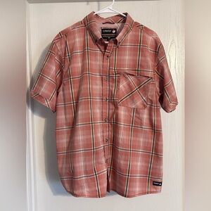 Canada Weather gear men’s plaid short sleeve button up Large